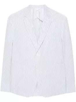 Полосатый пиджак из сирсакера THOM BROWNE, белый