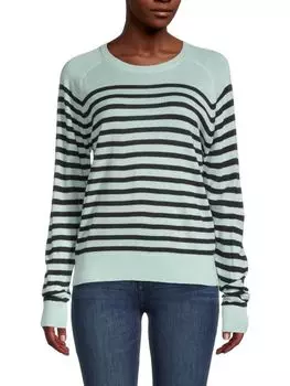 Полосатый пуловер Premise Mint black