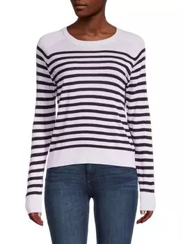 Полосатый пуловер Premise White black