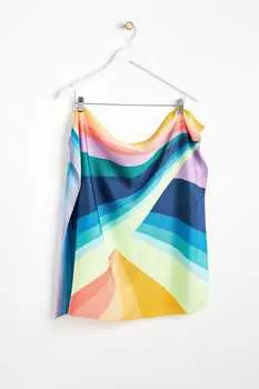 Полосатый яркий плиссированный шарф с квадратным вырезом Oliver Bonas, мультиколор