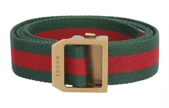 Полосатый ремень из тесьмы GUCCI
