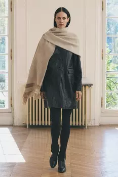 Полосатый шарф ZARA, песочный