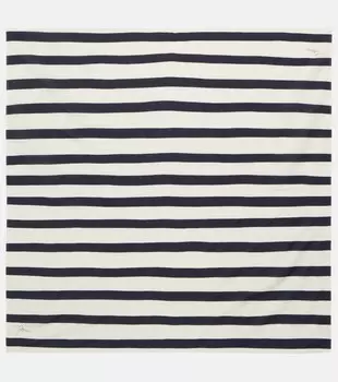 Полосатый шелковый шарф Toteme, разноцветный