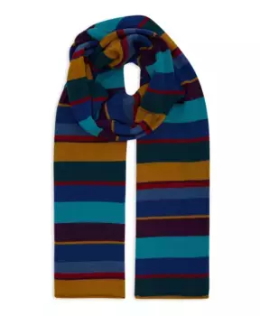 Полосатый шерстяной шарф Gallo, мультиколор