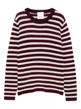 Полосатый шерстяной свитер ALLUDE, нейтральный