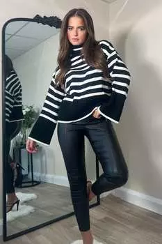 Полосатый свитер Amy Girl In Mind, черный