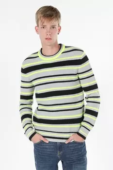 Полосатый свитер Colin'S, зеленый