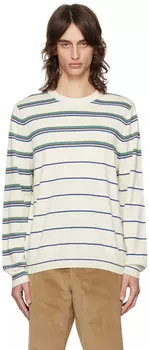 Полосатый свитер цвета «Off-White» Paul Smith