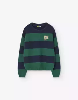 Полосатый свитер для мальчика из 100 % хлопка Losan, синий