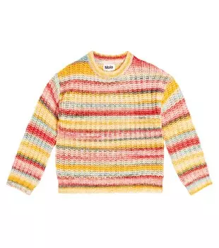 Полосатый свитер Gaylen из смесового хлопка Molo, разноцветный