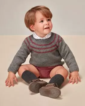 Полосатый свитер Gocco, серый