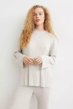 Полосатый свитер H&amp;M, светло-бежевый