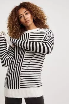 Полосатый свитер Jd Williams, черный