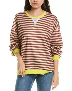 Полосатый свитер Madison Miles, коричневый