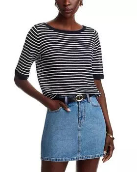 Полосатый свитер Majestic Filatures, синий