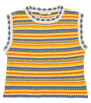 Полосатый свитер Marco из хлопка The New Society, разноцветный