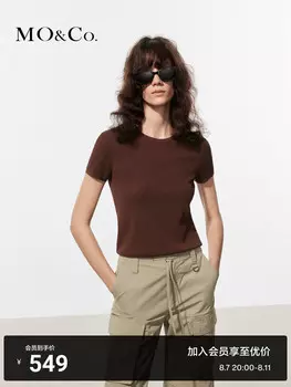 Полосатый свитер Moco с круглым вырезом, черный