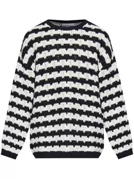 Полосатый свитер Moschino, белый