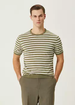 Полосатый свитер Network, хаки