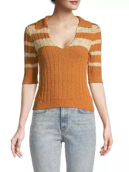 Полосатый свитер now &amp; then Free People Cinnamon c