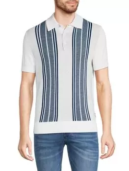 Полосатый свитер-поло Ben Sherman, цвет Coconut