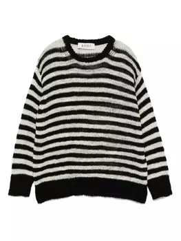 Полосатый свитер Rhe, черный