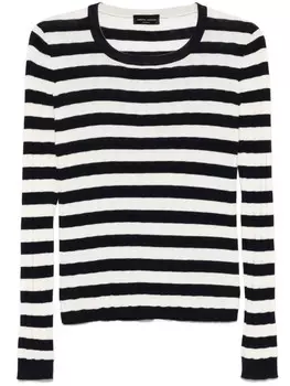 Полосатый свитер Roberto Collina, белый