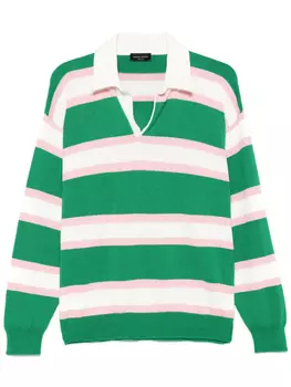 Полосатый свитер Roberto Collina, зеленый