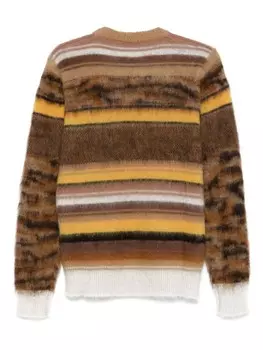 Полосатый свитер Роберто Коллина Roberto Collina, коричневый