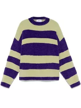 Полосатый свитер с круглым вырезом Bonsai, зеленый