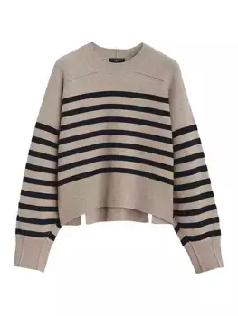 Полосатый свитер с круглым вырезом Bridget Rag & Bone, мультиколор
