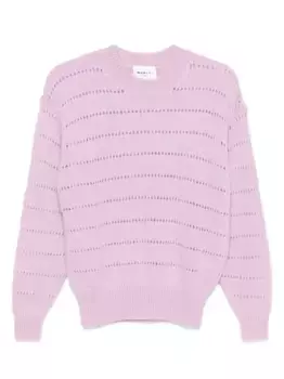 Полосатый свитер с перфорацией MARANT TOILE, розовый
