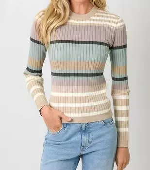Полосатый свитер в цвете «Color Block» цвета слоновой кости/латте mystree