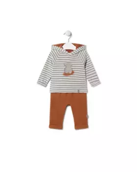 Полосатый свитшот и спортивный комплект для мальчика Tous, серый