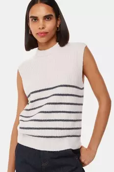 Полосатый текстурированный бак Whistles, белый