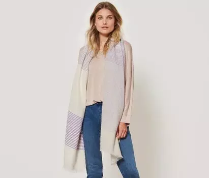 Полосатый тканый шарф Tchibo