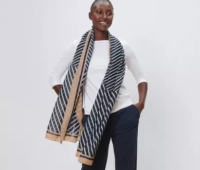 Полосатый тканый шарф Tchibo