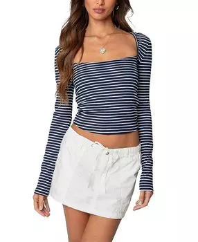 Полосатый топ Алекс Edikted, синий