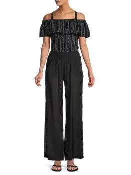 Полосатый топ bardot Elan Black