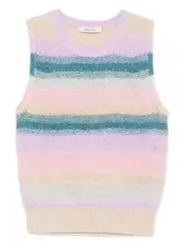 Полосатый топ без рукавов Dorothee Schumacher, фиолетовый