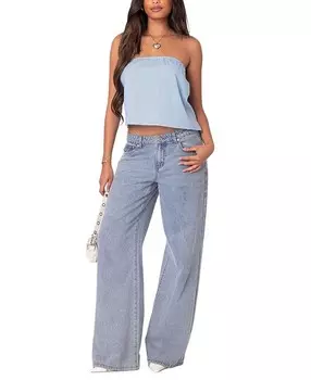 Полосатый топ без рукавов Edikted Toby, синий