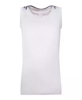 Полосатый топ без рукавов из вискозы Paul Smith, белый