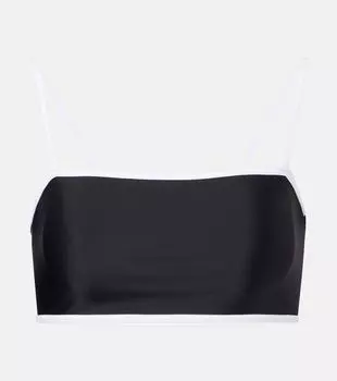 Полосатый топ бикини Jade Swim, Black / White