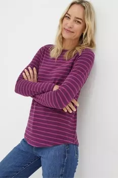 Полосатый топ Breton с толстым лицом Fat Face, фиолетовый