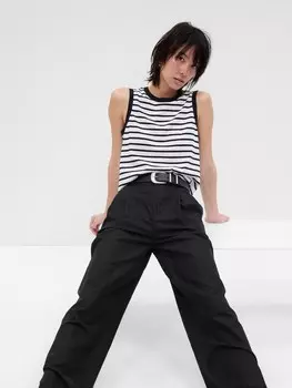 Полосатый топ Gap, черный