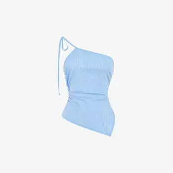 Полосатый топ из эластичного хлопка с завязками Mistress Rocks, синий