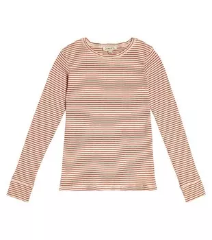 Полосатый топ Kishon из хлопка в рубчик Caramel, разноцветный