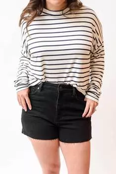 Полосатый топ Lounge в черном/белом цвете ASKK NY