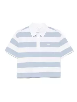 Полосатый топ-поло DKNY, белый