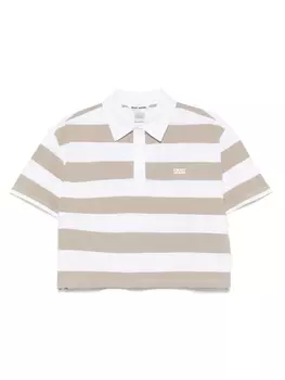 Полосатый топ-поло DKNY, белый